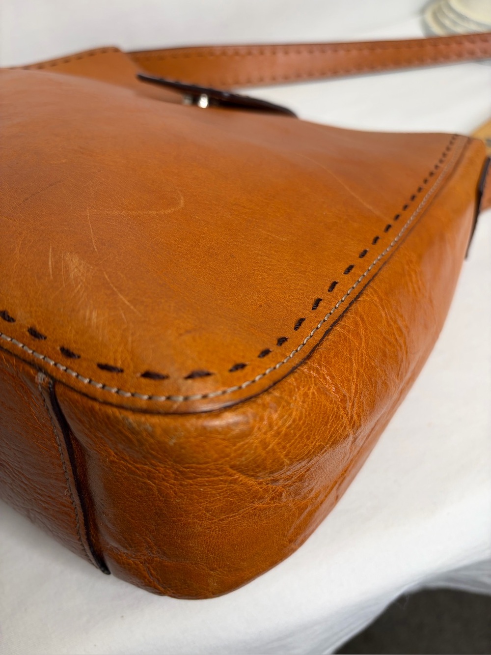 Vintage Fossil Sedona Tan Leather Crossbody Bag - Picture 10 of 16